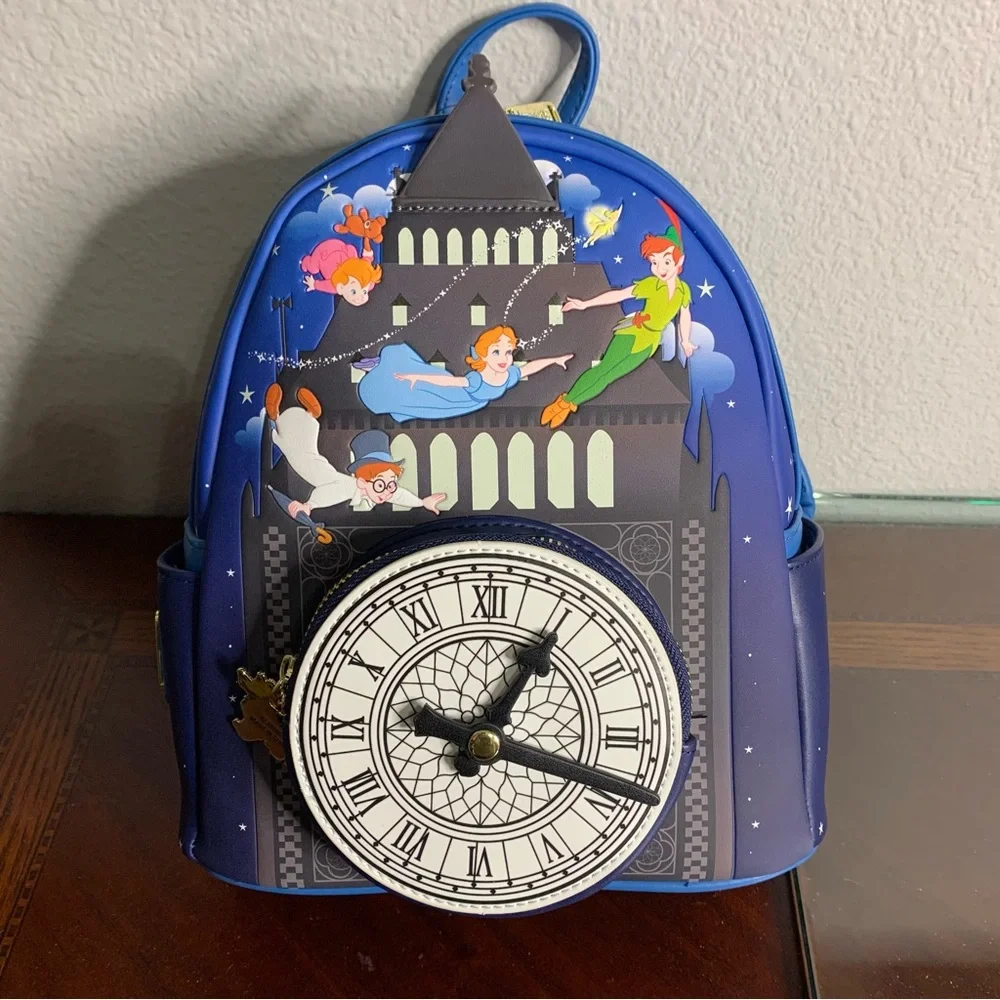 NWT Loungefly X Disney Peter Pan Glow in the Dark Mini Backpack